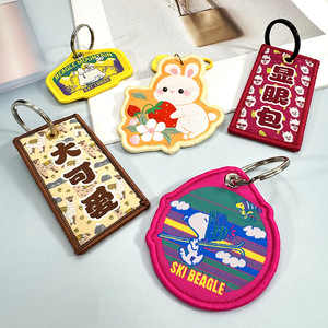 Llaveros bordados de doble cara motocicleta coches Scooters Etiqueta de llave Anime Jet Tag llavero - Product Image 6