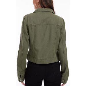 Chaqueta Vaquera Corta Personalizada para Mujer, Manga Larga, con Botones, Bolsillos, Tela Lavada Transpirable - Product Image 6