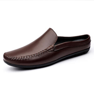 Nuevas Sandalias de Verano para Hombre, Talla Grande, de Cuero Vacuno Crudo, sin Talón, con Puntera Cubierta, de Cuero Genuino, a la Moda - Product Image 2