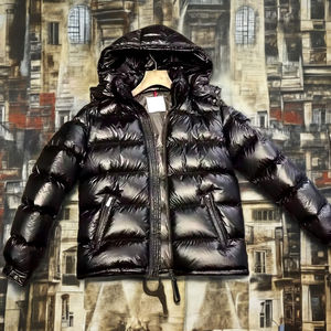 Giacca da Uomo Designer Personalizzata di Alta Qualità, Collo Alto, Invernale, da Esterno, Piumino Nero Casual Elegante Streetwear - Product Image 1