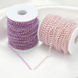 Groothandel Roestvrijstalen Vergulde Ronde Kralenketting 3Mm Glazen Kralen Kogelketting Voor Sieraden Ketting Armband Maken - Product Image 6