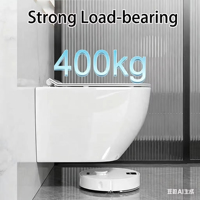 YF 2026 Ensemble WC suspendu moderne sans bride, avec réservoir encastré, siège à fermeture douce, 360° °   WC à économie d'eau avec chasse d'eau