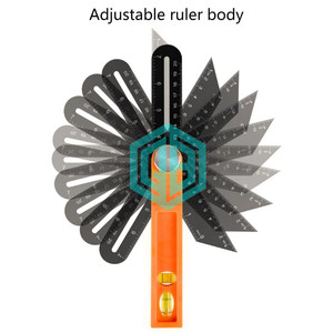 Vuông công cụ đo lường trượt t-bevel Đồng hồ đo mức độ công cụ cai trị với Bong Bóng thước đo 85ac - Product Image 4