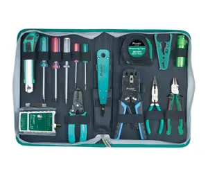 pro'skit 16-piece network crimping wiring tool set PK-4013 network installation, maintenance and tester