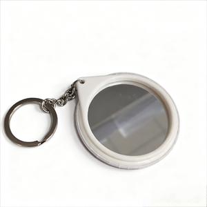 High Quality DIY Making Blank Mirror Keychain Button Badge Tinplate Material Button <b>Keyring</b> - Product Image 1