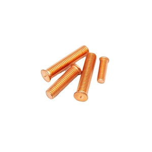 <b>M3</b>-M10 Nickel Tin & Copper Plated Brass Weld Stud <b>Screw</b> Flat Head Style ISO 13918 Compliant Metric Measurement System - Product Image 6