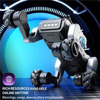 Chien robot électrique intelligent à commande tactile et programmable, avec effets lumineux et de danse, en plastique, pour usage intérieur et extérieur, 14+ ans