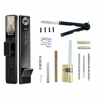 Serrure de porte intelligente XSDTS C21 Tuya : Multifonctionnelle, application Wishome/Tuya, empreinte digitale, reconnaissance faciale, mot de passe, clé, carte IC, veine palmaire