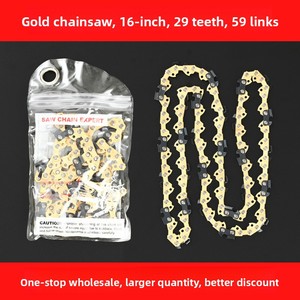 Barra Guía Universal para Motosierra de 16 Pulgadas, Cadena Tiger Head Sin <span class=keywords><strong>Aceite</strong></span>, Cadena Dorada Hecha en China - Product Image 5