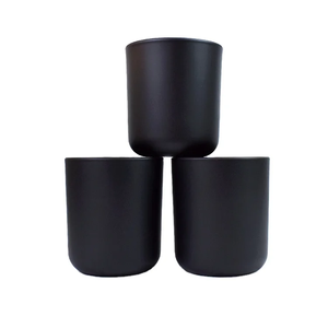 लक्जरी साथी काले सफेद 8 औंस 10 औंस 12 औंस मोमबत्ती जार के लिए बांस के ढक्कन के साथ नीचे गोल मोमबत्ती - Product Image 4