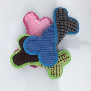 Jouet pour chien durable et couineur en velours côtelé, en forme d'os, résistant aux morsures, pour chiots agressifs - Product Image 6