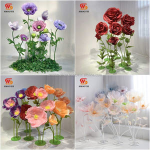 Flor Gigante de Papel de Organza con Forma de Flor de Azahar, Color Rosa Blanco, para Decoración de Bodas y Fiestas - Product Image 6