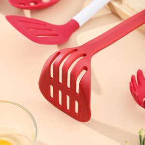 New Style Heat Resistant Kitchen <b>Tools</b> Reusable Non-Stick 6 Piece Stackable Stand up <b>Silicone</b> Kitchen Utensil Set - Product Image 4