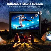 Écran de projection gonflable QILEBA de 14 pieds pour films, extérieur/intérieur, avec souffleur d'air, projection avant/arrière, cinéma maison dans la cour, soirée cinéma