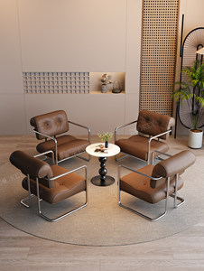 Mid-century Modern Customizable Single Lounge <b>Chair</b> Stainless Steel Home Furniture for Living Rooms Balconies Hotels Restaurants - Product Image 2