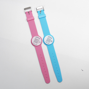 สายรัดข้อมือซิลิโคน RFID แบบปรับได้ พร้อมคิวอาร์โค้ดที่ปรับแต่งได้ รองรับความถี่ 125kHz/13.56MHz NFC - Product Image 2