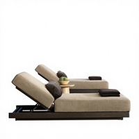 Meubles de design minimaliste, coussins d'extérieur, style européen moderne, chaise longue réglable en aluminium, chaise longue de jardin