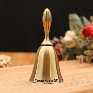Campana de Latón Vintage Personalizada, Campanas con Baño de Oro para Cena, Té, Bodas, Fiestas, Recuerdos y Regalos - Product Image 1