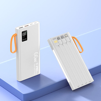 Meilleure Vente : Batterie Externe 20000mAh avec Écran LED, Double Port USB/Micro USB/Type-C, Charge Rapide 22.5W et 4 Câbles Intégrés, Haute Capacité