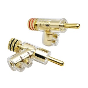 Conector tipo banana transparente de cobre chapado en oro, cable de altavoz, conector tipo banana de 4 mm con bloqueo automático en forma de pistola - Product Image 2