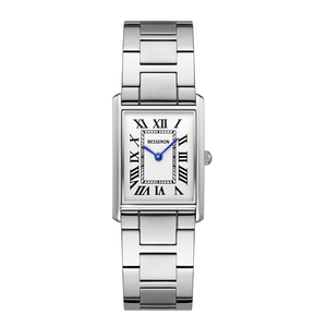 Montre-bracelet élégante de qualité supérieure en acier inoxydable 316 avec mouvement à quartz et fermoir papillon double bouton-poussoir pour un usage quotidien décontracté - Product Image 1