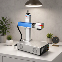 Machine de marquage laser MOPA/Fibre 30W 50W pour petites entreprises, gravure de bijoux, bagues, bracelets, avec axe rotatif
