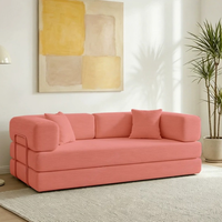 Juego de Sofás de Espuma Comprimida al Vacío, Sofá Modular Cuadrado Ajustable de Tela con Corduroy y Esponja de Microfibra