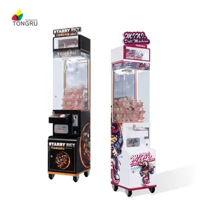 Máquina de arcade de grúa de juguete de felpa, minimáquina de garra operada por monedas con aceptador de billetes