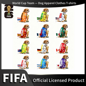 Maillots de football officiels de la Coupe du monde <span class=keywords><strong>FIFA</strong></span> 2026 pour chiens, vêtements pour animaux de compagnie, vêtements de luxe pour animaux de compagnie, équipe d'Angleterre, vêtements pour animaux de compagnie pour soutenir l'équipe - Product Image 6
