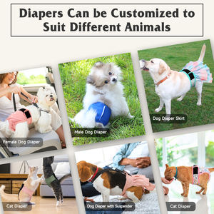 Couches pour chien Pantalon physiologique <span class=keywords><strong>Lavable</strong></span> Femme Chien Shorts Doux Animaux Sous-vêtements Culottes sanitaires Sacs à crottes Polyester À La Mode - Product Image 3