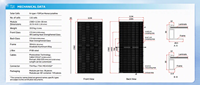 Panneau solaire bifacial HJT de type N 625W 650W, module PV monocristallin à demi-cellules certifié CE TUV pour système d'énergie solaire commercial