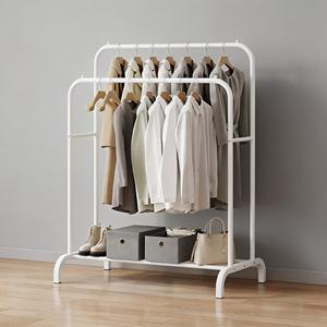 Appendiabiti da terra portatile, semplice, a doppio palo, in metallo, espositore per abiti, grande capacità, appendiabiti a montagna - Product Image 5
