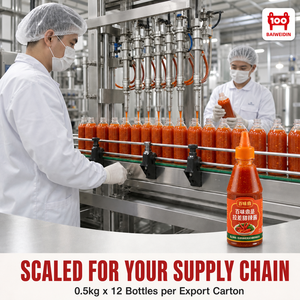 Salsa de Chile Dulce Sriracha para Rollitos Primavera y Pollo Frito, Certificación ISO22000 HACCP, Botella de 0.5kg - Product Image 6