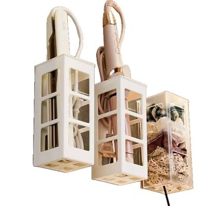 Curling iron/hair dryer storage <b>rack</b>, hair straightener/clamping <b>plate</b> storage <b>rack</b> for bathroom/toilet, no-drill wall-mounted - Product Image 5