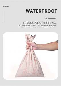 Sacs en plastique biodégradables écologiques pour coursier express, emballage polymère auto-scellant personnalisé, caractéristique imperméable, surface imprimée - Product Image 5