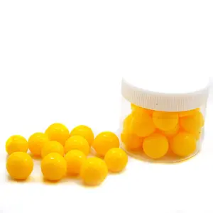 100pcs 8mm-18mm yellow multiple specifications sweet corn taste enviromnal tpr floating ball baits fishing soft lure