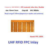 Mini étiquette intelligente RFID FPC ultra-mince de haute qualité 860-960mhz étiquette de puce anti-contrefaçon UHF avec matériau métallique Flexible