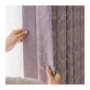 Chất Lượng Cao Rèm Dệt Vải Sang Trọng Polyester Dệt Vải Nhà Jacquard Vải Cho Rèm Cửa