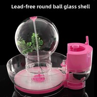 Aquarium sphérique minimaliste pour bureau, en verre transparent, avec système d'eau auto-circulant