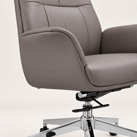Chaise de bureau de direction ergonomique de luxe à dossier haut pivotante