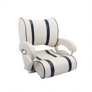 Asientos de Conductor de Lancha Rápida de Dos Tonos con Diseño Personalizado, Respaldos Ajustables, Conversión de Avance/Retroceso, Asientos Marinos para Yates - Product Image 3