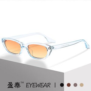 Yingtai Eyewear Cat Eye Sunglasses PC <b>Frame</b> UV400 Unisex Lightweight Streetwear Style - Product Image 1