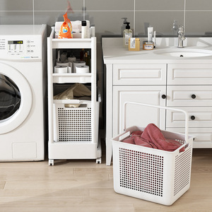 Dirty Clothes <b>Storage</b> <b>Rack</b> With Basket Multi-Layer Dirty Clothes Baskets Household Snacks <b>Racks</b> Stand Bathroom <b>Storage</b> Baskets - Product Image 2