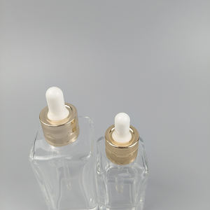 Proveedor ODM OEM 20ml 30ml Botella de vidrio cosmética cuadrada transparente con gotero de aluminio <span class=keywords><strong>Goolden</strong></span> - Product Image 2