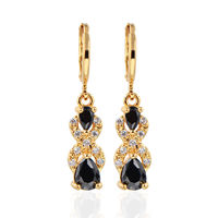 CLASSIQUE laiton Zircon boucles d'oreilles goutte boucles d'oreilles bijoux fins boucle d'oreille pour les femmes rose fête bijoux cuivre pour les femmes