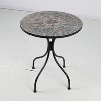 Ensemble de mobilier d'extérieur moderne et durable, 3 pièces, chaise et table de bistrot en fer, pour balcon, jardin, hôtel/salon