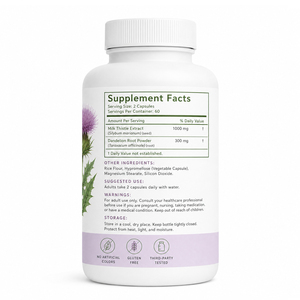 Cápsulas de Extracto de Cardo Mariano Herbal Natural, Antioxidante, para el Apoyo del Hígado y el Sistema Inmunológico en Adultos - Product Image 6