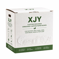 XJY op maat gemaakte geprägte kartonnen dozen voor verpakkingen van vis, vlees, eieren, maïs, groenten, zaden & meststof