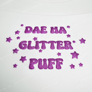 Dae Ha Glitter et effets 3D Designs volumineux tridimensionnels Glitter Puff HTV Heat Transfer Vinyl rouleaux fabriqués en Corée - Product Image 1