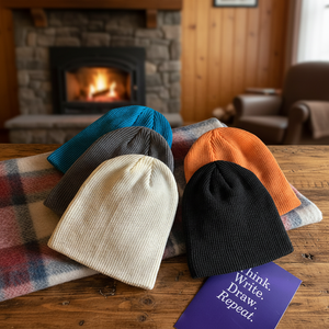 Bonnets d'hiver en acrylique tricotés jacquard de haute qualité personnalisés, broderie, nœuds dessinés à la main, qualité d'impression élevée, bonnet unisexe - Product Image 1